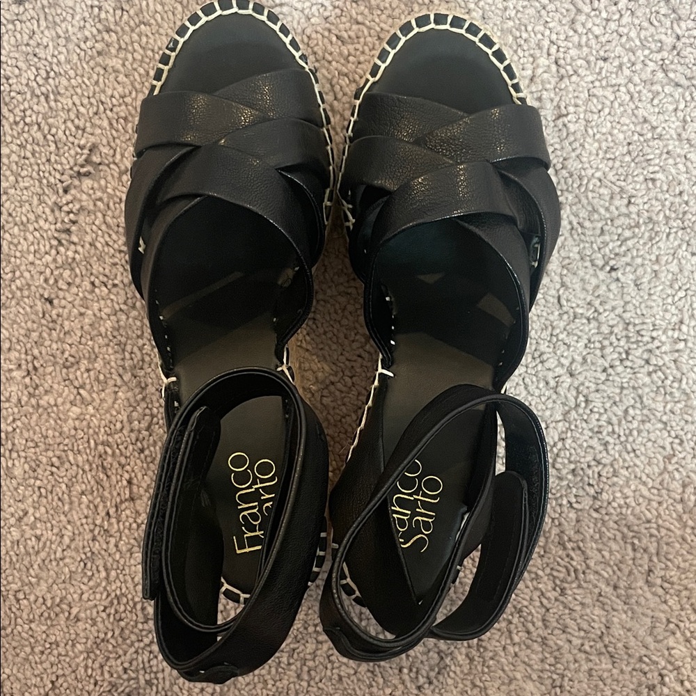Franco Sarto Black Wedges sandals